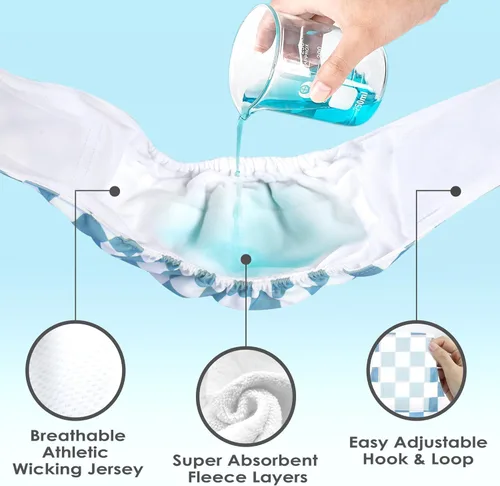 Miniatura 4 de wegreeco Banda Abdominal Lavable para Perros Machos (Patrón Elegante) - Paquete de 3 - Envoltura Abdominal Lavable para Perros Machos, Pañales