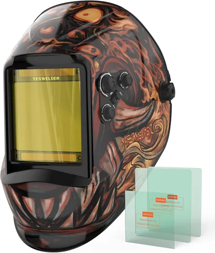 Miniatura 14 de YESWELDER - Máscara de soldar con oscurecimiento automático, funciona con energía solar, color real.