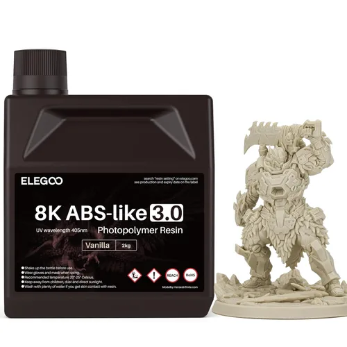 Miniatura 8 de ELEGOO 8K Resina similar a ABS 3.0, Resina de fotopolímero de curado UV 405nm, Resina ABS mejorada para impresión 3D, mayor precisión, menor