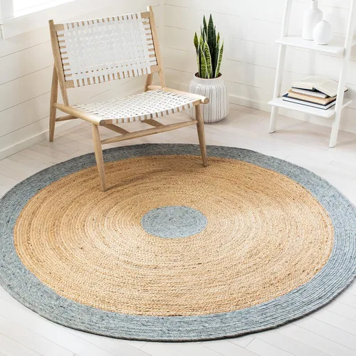 Miniatura 17 de SAFAVIEH Braided Collection BRD910B - Alfombra redonda de yute reversible de 3 pies, color beige y natural, hecha a mano