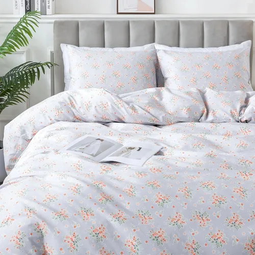 Miniatura 80 de HoneiLife Funda de edredón retro tamaño King, funda de edredón 100% algodón, suave y transpirable, juegos de ropa de cama para cama King