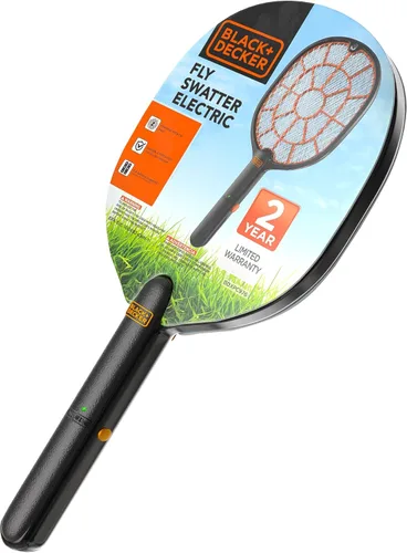 Raqueta exterminadora de insectos – Matamoscas eléctrico para mosquitos, mosquitos y más – Inofensivo para los humanos al aire libre matamoscas