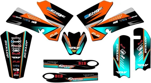 Miniatura 10 de Kit de base gráfica SX 105 Surge Black Senge 2006-2012 compatible con KTM