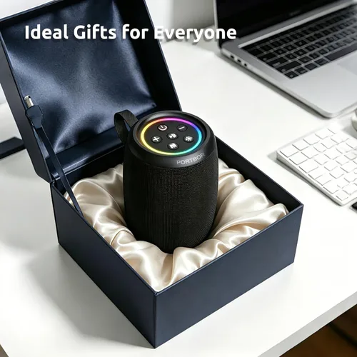 Miniatura 8 de Altavoz Bluetooth, altavoz inalámbrico portátil con potente sonido estéreo fuerte, BT5.3, IPX5 impermeable, emparejamiento TWS, para fiestas en casa