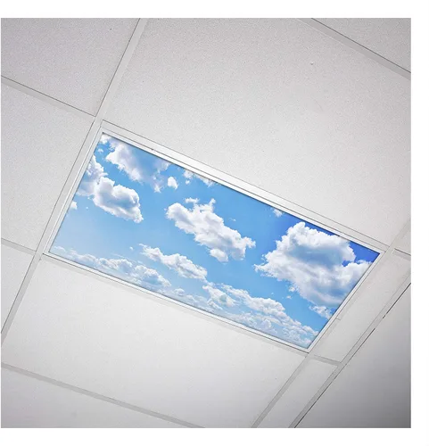 Miniatura 20 de Cubierta de luz fluorescente para luces de techo de aula, nubes rosadas, inserto de película retroiluminada de alta calidad 2 x 4