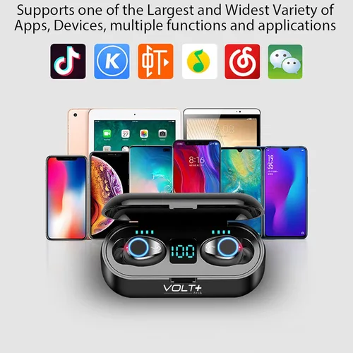 Miniatura 8 de Auriculares inalámbricos V5.3 Bluetooth compatibles con Xiaomi Mi 10 y pantalla LED PowerBank de 2,000 mAh, micrófono 8D Bass IPX7