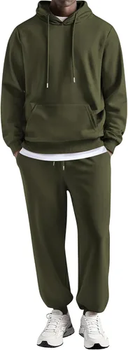 Miniatura 7 de COOFANDY Conjunto deportivo de 2 piezas para hombre, conjunto deportivo casual con capucha