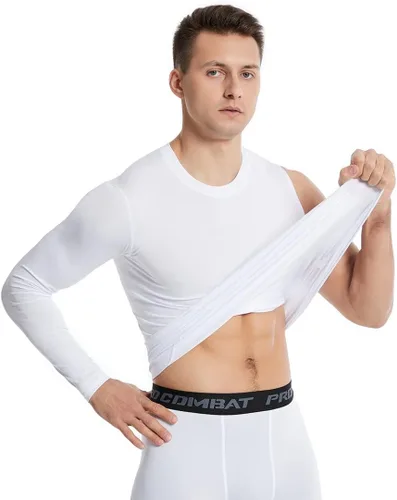 Miniatura 4 de New Compression Shirts for Men 12 Single Arm Long Sleeve Athletic Base Layer Undershirt Gear T Shirt for Workout Basketball