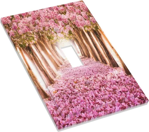 Miniatura 748 de Cubiertas de placa de pared de 3 gang con interruptor de luz de triple palanca, en negro y dorado con esplendor de oro rosa, estampado floral