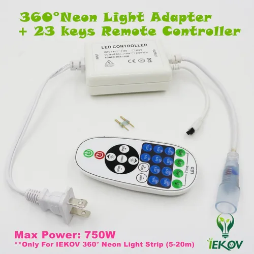Miniatura 5 de IEKOV™ - Tira de luces LED de neón de 360° con corriente alterna de 110-120 V, tira de luces LED de neón flexibles de 360 grados, regulable e Rosa