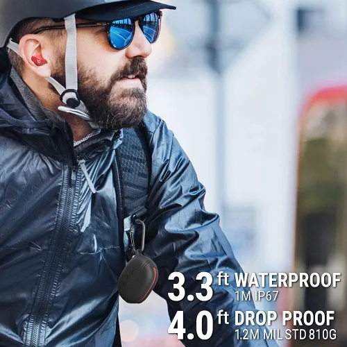 Miniatura 2 de Catalyst Funda protectora impermeable para Beats Studio Buds/Studio Buds+, funda Beats Studio Buds Plus, con mosquetón de alta calidad, diseño Negro