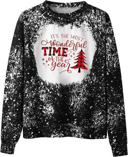 Miniatura 3 de Sudadera de gran tamaño para hombre, divertida y fea fiesta de Navidad, cuello redondo, diseño de copo de nieve con botones