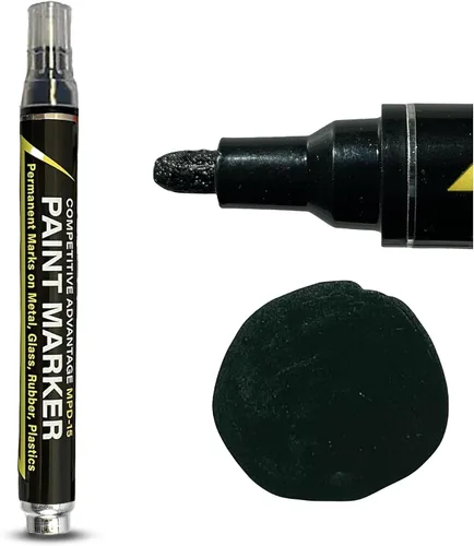 Miniatura 10 de Marcadores de Pintura Esmaltada Competitive Advantage MPD-15 NEGRO - 1 Paquete Marcas Permanentes en Metal, Vidrio, Goma, Plástico y más