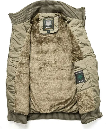 Miniatura 2 de HOW'ON Chaleco cálido para exteriores sin mangas, cuello alto, forro polar, para hombre