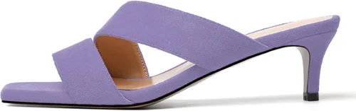 Miniatura 2 de MODENCOCO Sandalias casuales de tacón bajo para mujer, de gamuza y puntera cuadrada, 2 pulgadas