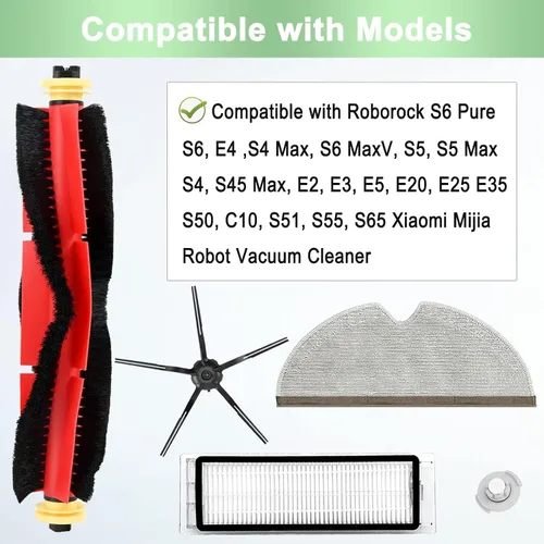 Miniatura 2 de Paquete de 13 piezas de repuesto compatibles con Roborock S6 Pure S6 E4 S4 Max S6 MaxV S5 S5 Max S4 E2 E3 E5 E20 E25 E35 Xiaomi Mijia Robot 1