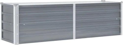 Miniatura 16 de vidaXL Cama de jardín elevada, cama de flores elevada, maceta de acero galvanizado, maceta al aire libre para patio, jardín, verduras, hierbas, gris