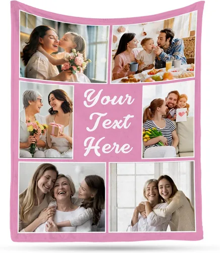 Miniatura 20 de Envío al día siguiente, manta musical personalizada con foto - impresa en EE. UU., mantas personalizadas con foto para adultos y niños, regalos