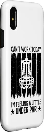 Miniatura 3 de iPhone X/XS Can't Work Today I'm Feeling A Little Under Par - Disc Golf Case