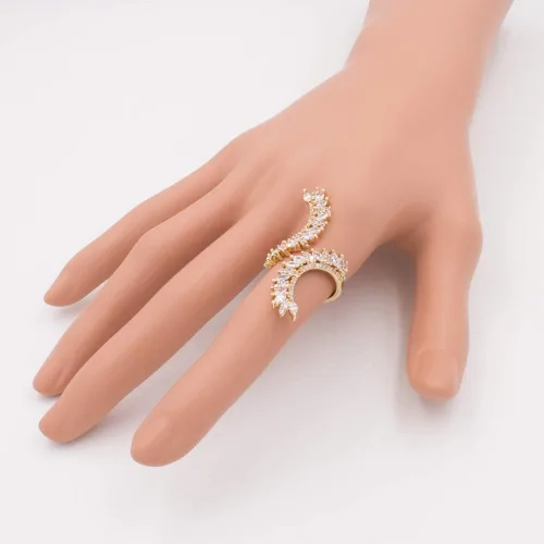 Miniatura 8 de Lavencious Anillo de moda de cóctel ajustable de 6 a 8.5 CZ Marquise Shape Jewelry para mujer