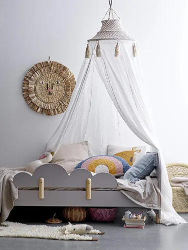 Miniatura 8 de Toldo Macramé de Algodón Blanco con Borlas