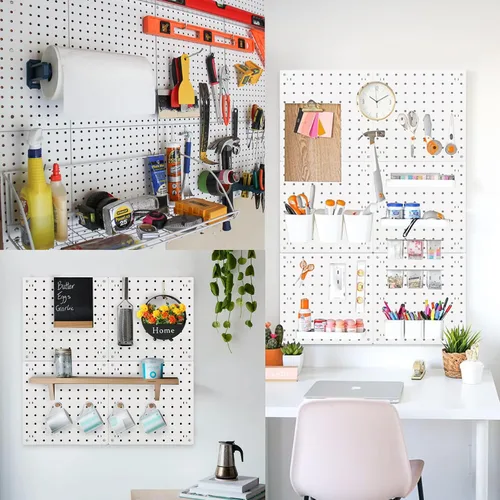 Miniatura 7 de Tableros de clavijas, paneles organizadores de pared, tableros de clavijas para pared, sala de manualidades, cocina, garaje, sala de estar, baño