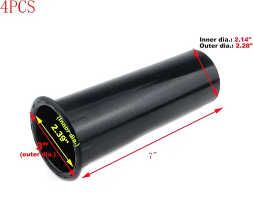 Miniatura 2 de Tubos de puerto de altavoz de 7 x 3 pulgadas de plástico ABS para gabinete, tubo de subwoofer, tubo de reflejo de graves y woofer, tubos de puerto
