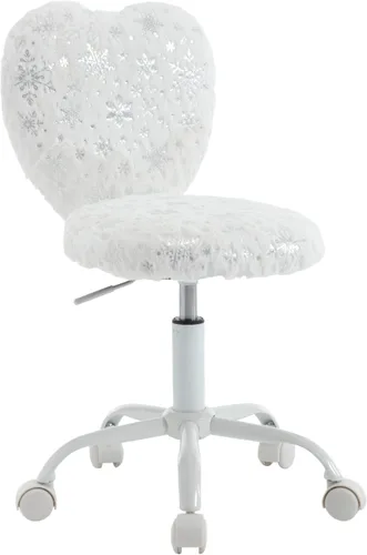 Miniatura 11 de Butterfly - Escritorio y silla para niños, ajustable, giratorio, peludo, azul, para el hogar, dormitorio, escuela, dormitorio