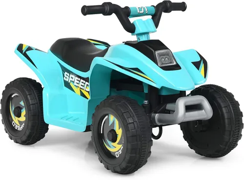 Costzon Cuatrimoto para niños, cuatrimoto eléctrico alimentado por batería de 6 V, interruptor de avance/atrás, ruedas traseras motorizadas, mini