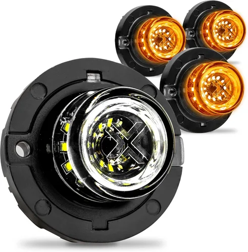 Miniatura 13 de Lamphus SnakeEye III Ámbar 12W LED Luz Estroboscópica Oculta [Montaje Cónico de Faro / Luz Trasera] [Clasificación SAE] Luz de Emergencia
