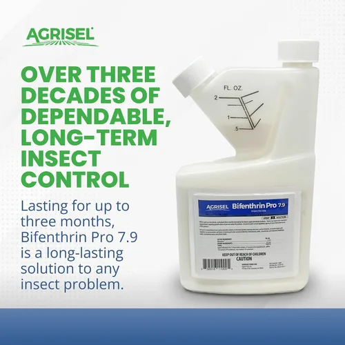 Miniatura 4 de Agrisel Bifenthrin Pro 7.9, Control de Insectos, Seguro para Plantas y Cultivos, Insecticida, Eficaz Contra Más de 125 Insectos, Incluye Paquete