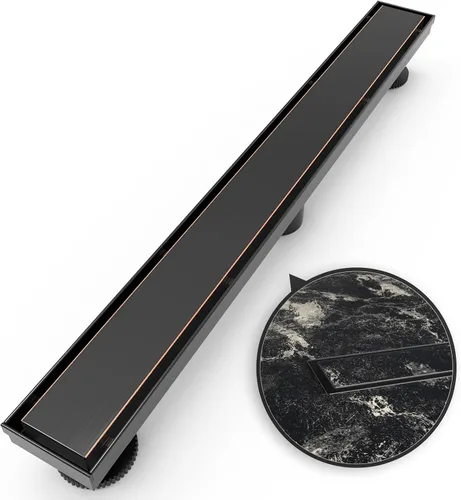 Miniatura 10 de WEBANG Drenaje de ducha lineal de 12 pulgadas, desagüe de piso rectangular con accesorios, cubierta reversible 2-en-1, rejilla de inserción