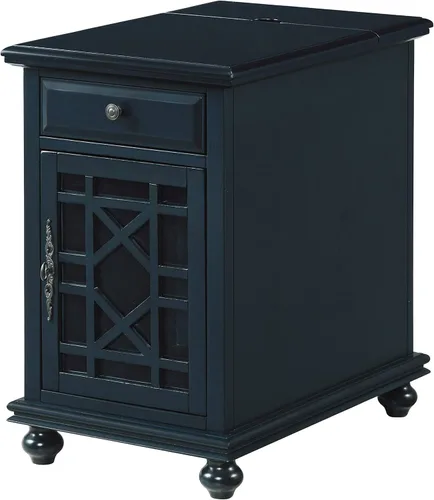 Miniatura 16 de Martin Svensson Home Elegante mesa auxiliar para silla con potencia, 24 pulgadas de ancho x 16 pulgadas de profundidad x 25 pulgadas de alto, negro