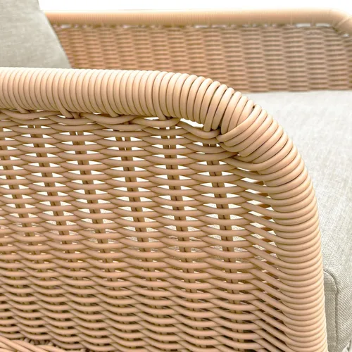 Miniatura 11 de Christopher Knight Home Nadine - Mecedora para patio, mecedora de mimbre, mecedora de patas de madera, silla de mimbre de ratán de polietileno, Beige