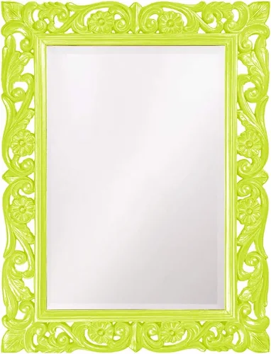 Miniatura 24 de Howard Elliott Chateau Rectangular Hanging Wall Mirror, Scroll Work Frame, Black, 31.5 x 42 Inch