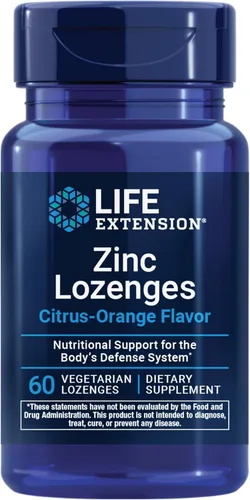 Life Extension Pastillas de zinc – Sabor cítrico y naranja – para una síntesis saludable de proteínas y salud inmunológica – Suplemento para el