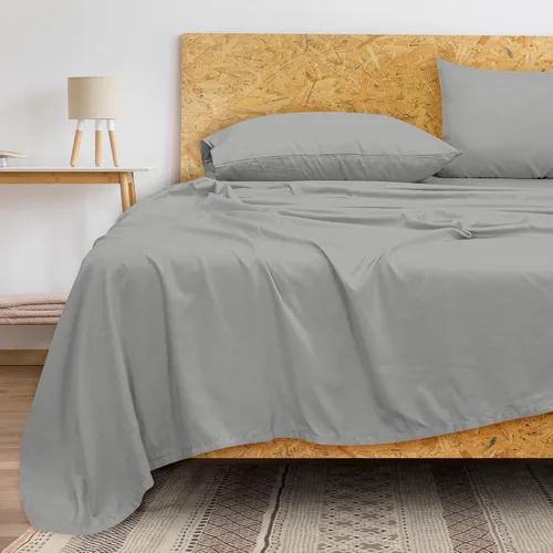 Miniatura 8 de Royale Linens Sábana Plana de Algodón Peinado de Fibra Larga 100% de 300 Hilos - Súper Suave - Sábanas Superiores - Sábana Plana Individual Vendida