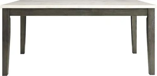 Miniatura 4 de ACME Mesa de comedor Merel - Mármol blanco y roble gris