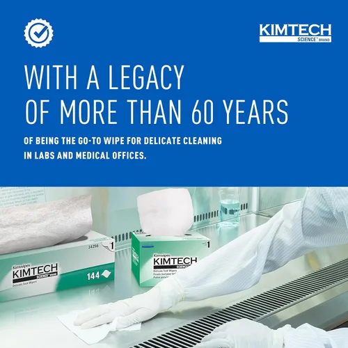 Miniatura 3 de Kimtech 34256CT KIMWIPES - Limpiadores para tareas delicadas, 1 Hoja, 14 7/10 x 16 3/5, Caja con 140 (Cartón con 15 Cajas)