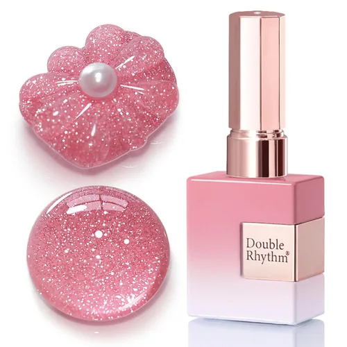 Miniatura 57 de Double Rhythm Esmalte de gel con purpurina de nieve de 0.5 fl oz, color holográfico reflectante para arte de uñas, salón de manicura y bricolaje