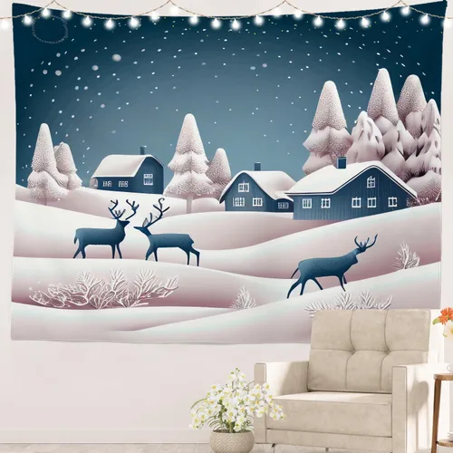 Miniatura 35 de Batmerry Tapiz de pintura abstracta apagado, trazos de expresión artística arte de pared, decoración para colgar, fibra de poliéster, blanco
