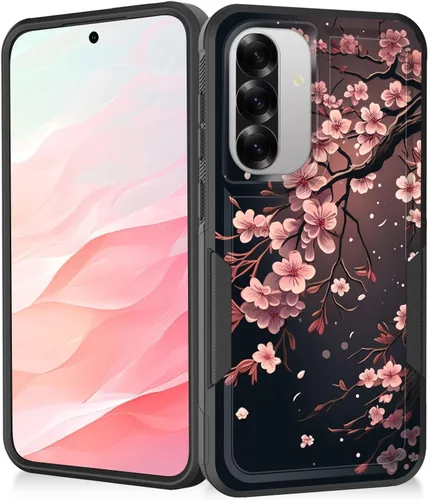 Miniatura 185 de Funda para Galaxy A14 5G, resistente de doble capa híbrida de policarbonato duro, goma suave, a prueba de golpes, funda protectora resistente