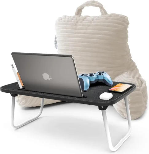 Miniatura 18 de Nestl Almohada de lectura para niños y adolescentes con espuma viscoelástica triturada, almohadas de respaldo de felpa de corte lujoso para leer