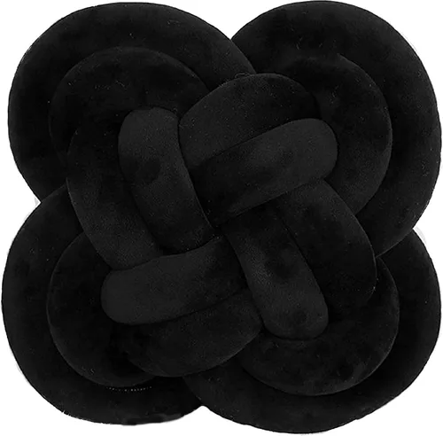 Miniatura 23 de Cyprinus Carpio Almohada creativa con nudo de bola de rosa, cojín de flor para sofá, almohada lumbar, decoración (rosa-C)