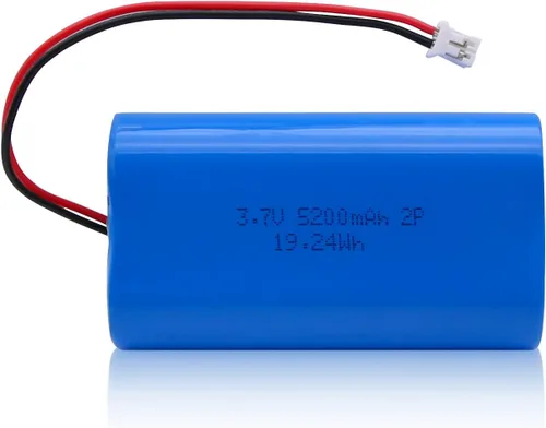 Paquete de baterías recargables de iones de litio de 3.7V 5200mAh-19.24Wh con conector PH2.0mm de 3.7 voltios para altavoces Bluetooth, electrónica,