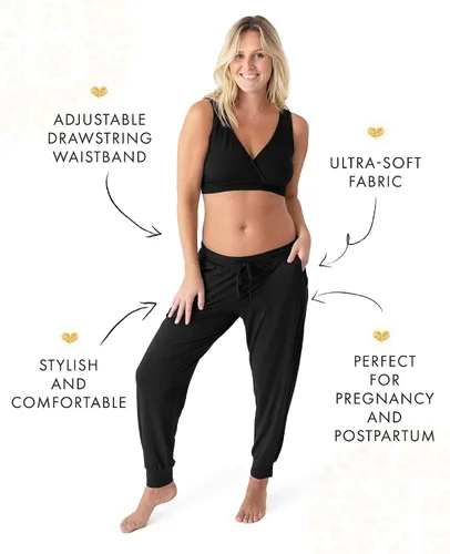 Miniatura 2 de Kindred Bravely Pantalones deportivos de maternidad para uso diario negro XXL y bata de maternidad y lactancia Emmaline gris XXLXXXL