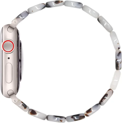 Miniatura 3 de Correa elástica de resina compatible con Apple Watch Series 9 8 SE 7 6 5 4 3 2 1 Ultra 2, elegantes correas de iWatch para mujeres y hombres, bandas