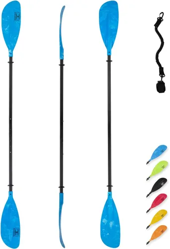 Miniatura 10 de OCEANBROAD Remo ajustable para kayak de 86 pulgadas/86.6 in a 94 pulgadas/94.5 in, kayak, canoa, remo con correa de remo, 1 paleta Naranja