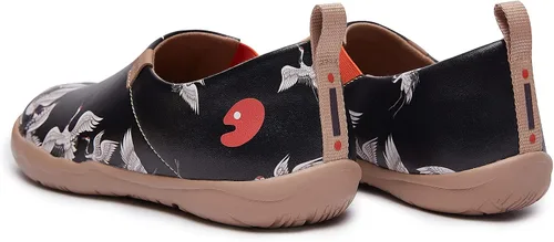 Miniatura 4 de UIN - Zapatos para caminar y viajar para mujer, mocasines informales de microfibra, ligeros, cómodos, sin cordones, con estampado a la moda