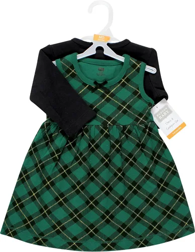 Miniatura 2 de Hudson Baby - Conjunto de vestido y cárdigan de algodón para niña